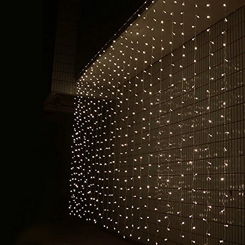 LightsGo 200LED Curtain Lights 2x2m Mains Powered Fairy Lights (Warm White) Perfect Decorative Lights, Christmas, Festive, House Decoration Lights - Image 2