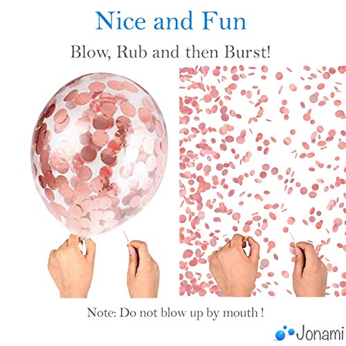 50 Rosegold Ballonnen Confetti Rose Gold - Image 4