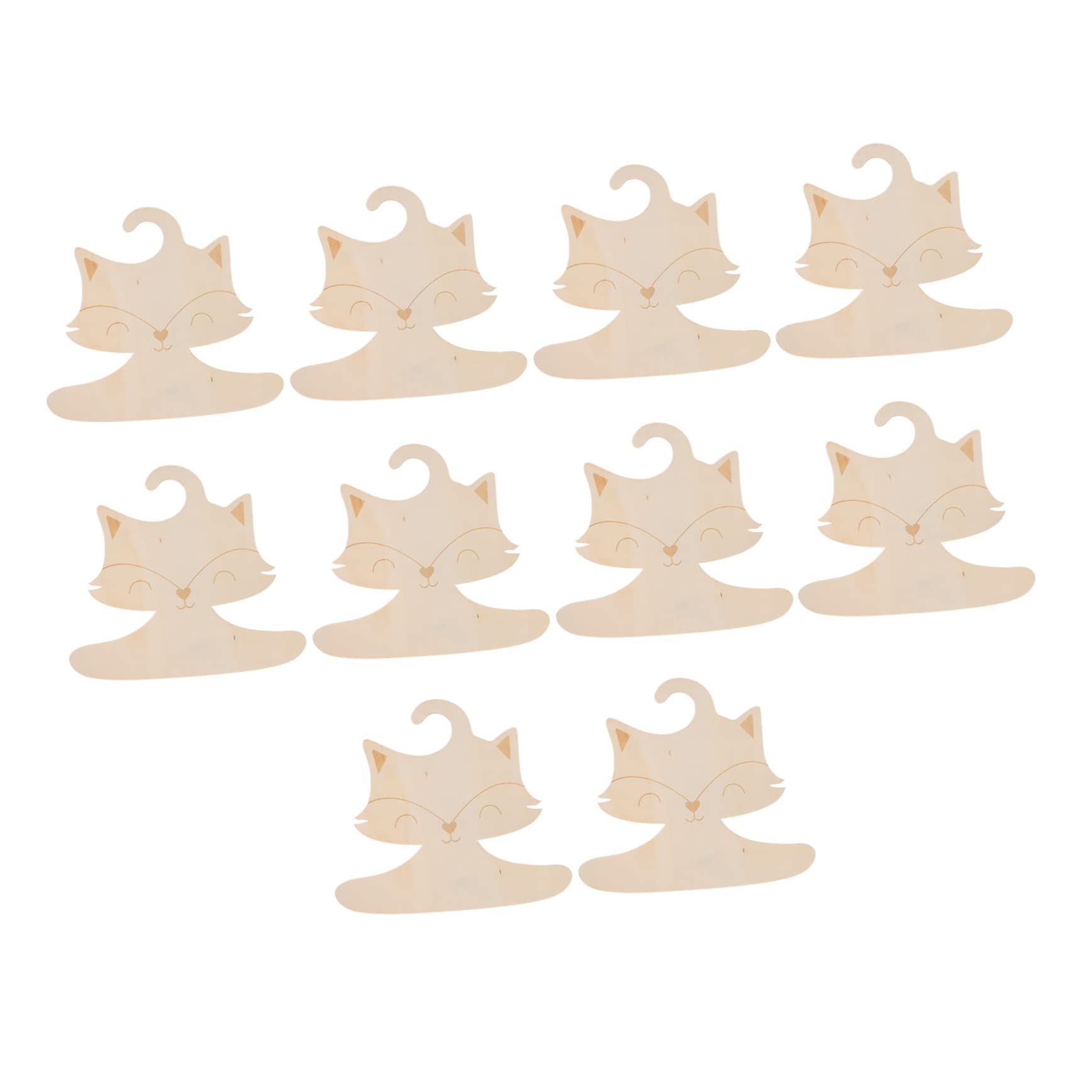 10piezas Percha de Animal Silvestre Perchas de Madera para Ropa Dibujos Animados Habitacion de Bebes Armario