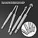 ljhnba Hole Gauge Set 1/8 Inches - 1/2 Inches Small Telescoping Full-Ball Ball Gages 4 Pieces Anti-Slip Handle for Industrial