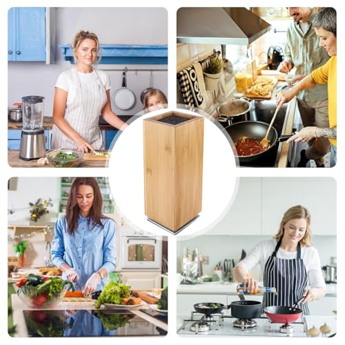 Support de couteaux aimanté en bois de 30,5 cm avec rotation fluide à 360°
