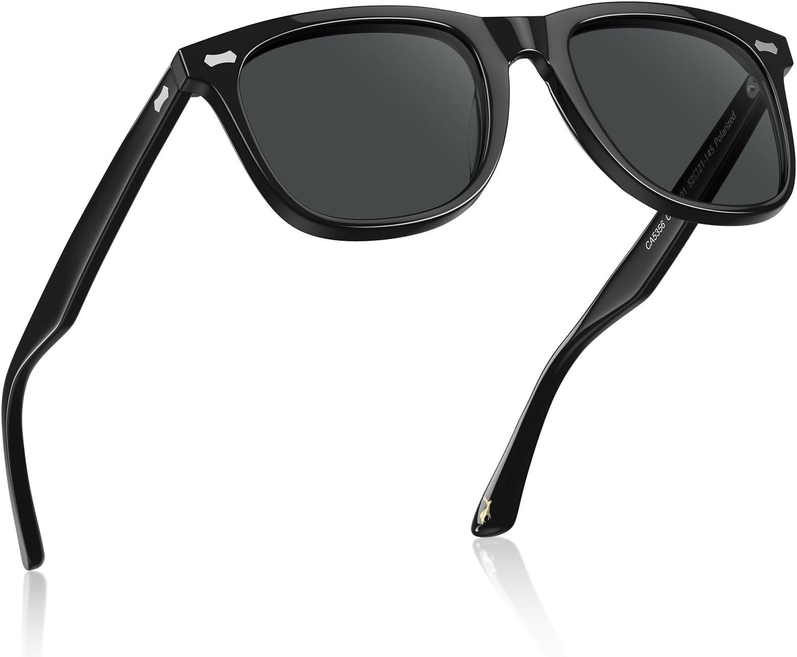 Square Polarized Sunglasses for Men UV400 Protection Retro Acetate Italian Hand-crafted Driving Shades