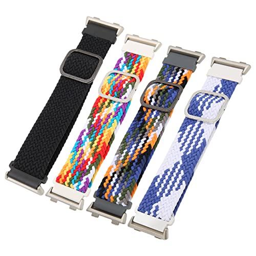 Cuifati Watch Band for 2 46mm smartwatch Adjustable Smartwatch Strap 0.8 in Flannelette Textile Strap Fall Watch Strap Retractable(Rainbow) - Image 4