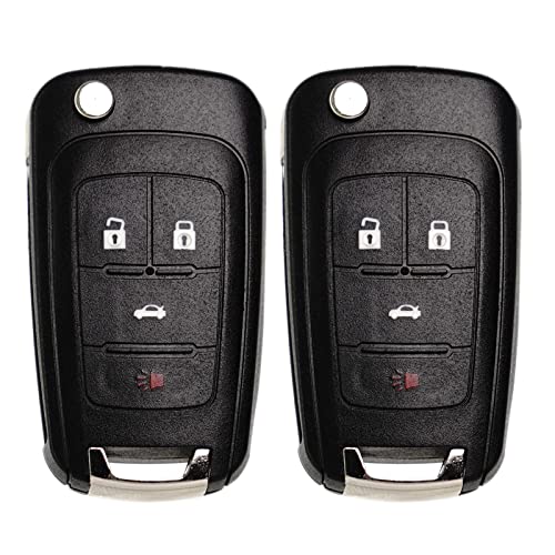 image for SUPALAND Flip Key Fob Replacement Fits for Chevy Cruze Equinox Camaro 