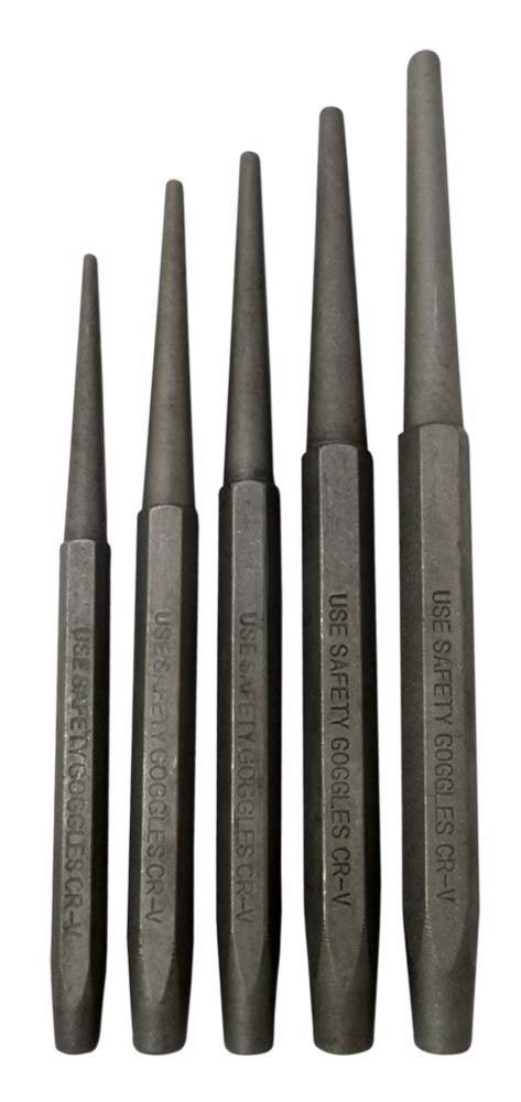WEDGE 5 Piece Metal Taper Punch Set | Sizes: 3/32