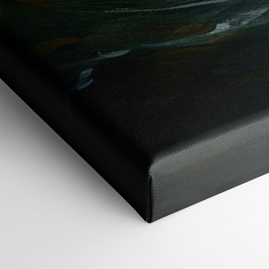 Canvas for Living room. Navigating the Fury of the Open Sea: A Majestic Sailing Ship's Battle Against Nature's Wrath, 27 x 18 inch Canvas Wall Art - Modern Home Decor