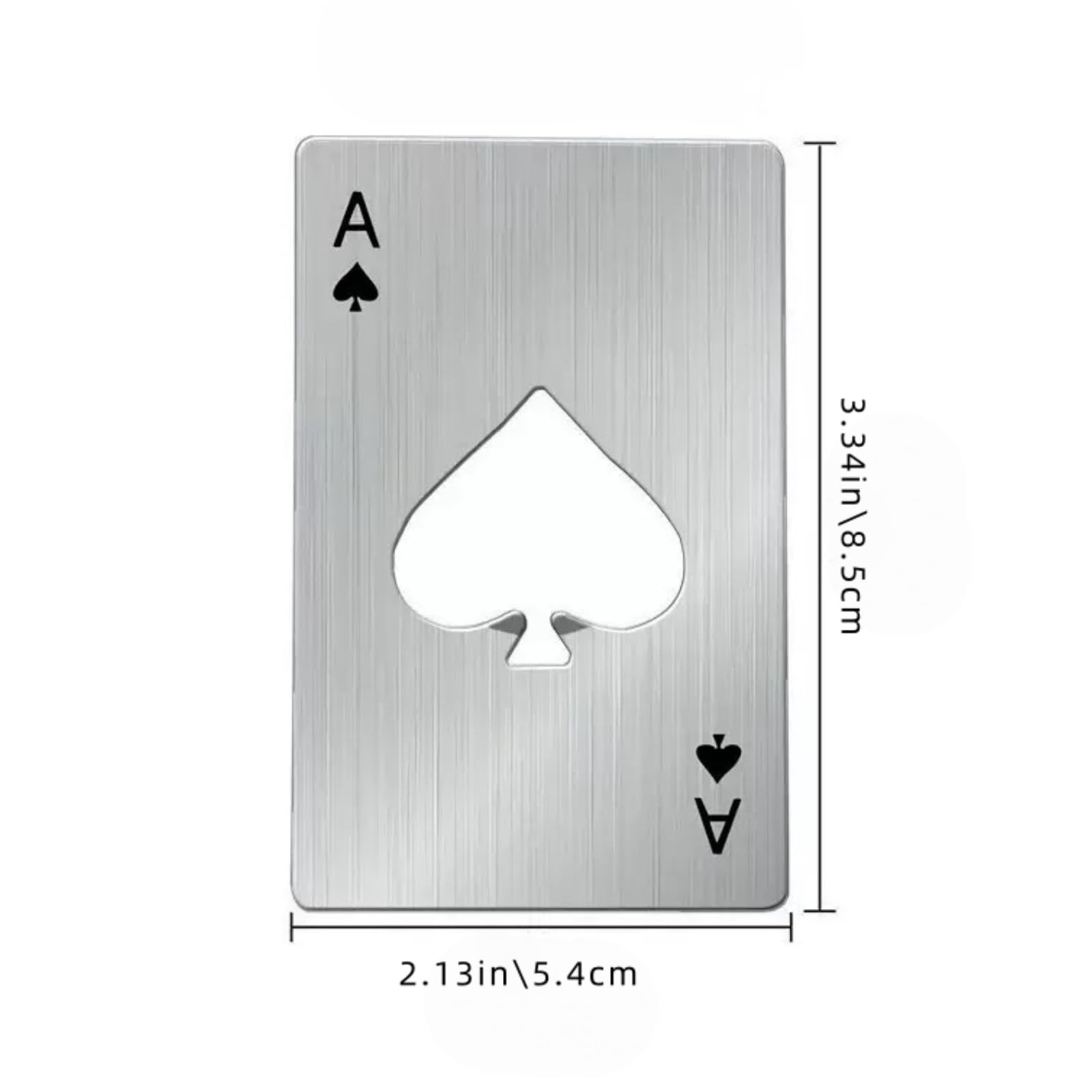 Otwieracze do butelek Ace of Spades, 20 szt. otwieraczy do butelek z kartami pokerowymi, (10 sztuk w kolorze czarnym i 10 sztuk w kolorze srebrnym), rozmiar karty kredytowej, otwieracz do butelek ze