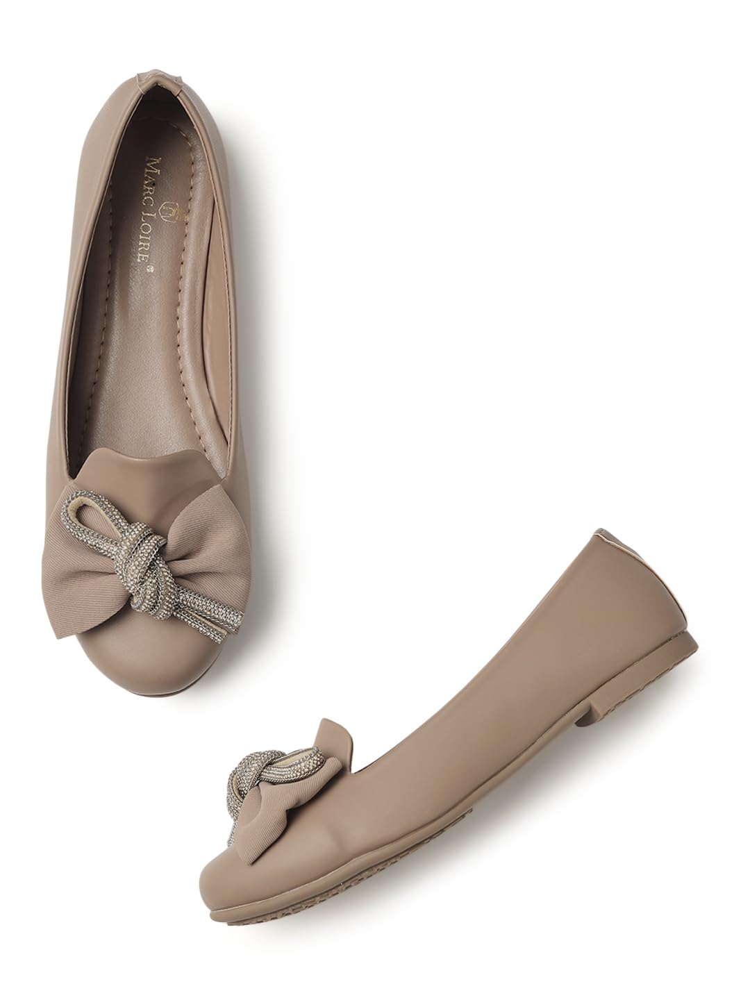 marc loire Embellished Ballerina Shoes for Woman | Stylish Ballet Flats with TPR Sole for Casual Wear-picture-49