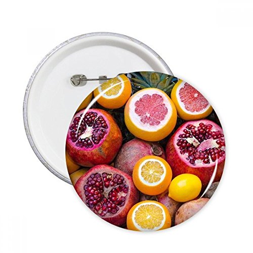 Pins bouton fruits tropicaux multicolore XXL pour look de vacances d'été