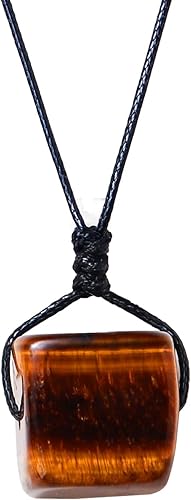 Runyangshi Collar con colgante de cuarzo de cristal de curación natural, piedras pulidas y talladas de 0.59"-0.78" (1.5-2 cm), amuleto de energía de