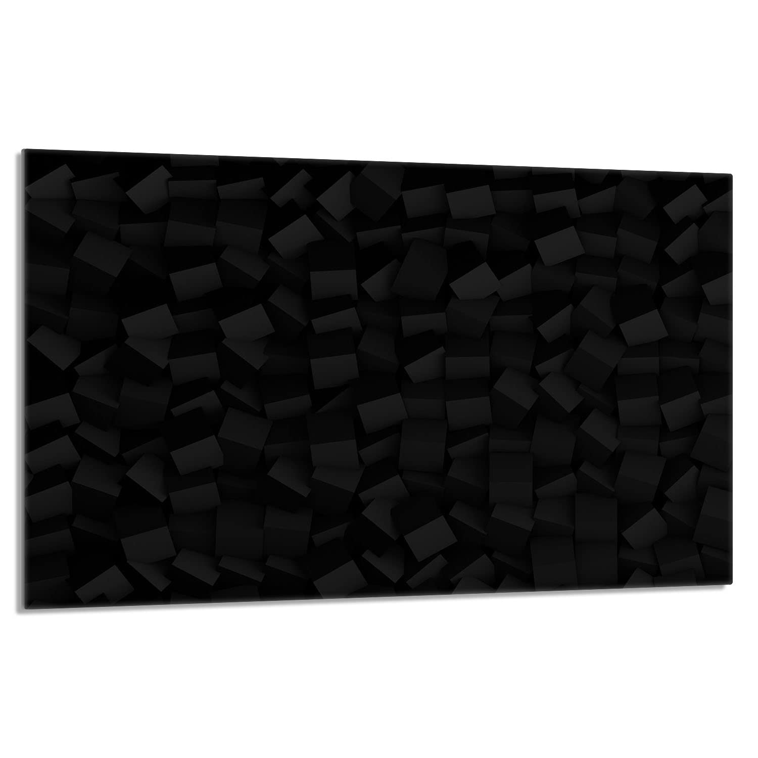 Copri piano cottura induzione 80x52 cm copertura per piano cottura in vetroceramica 1 pezzi universale per piastre di cottura paraspruzzi tagliere in vetro temprato, Modello nero