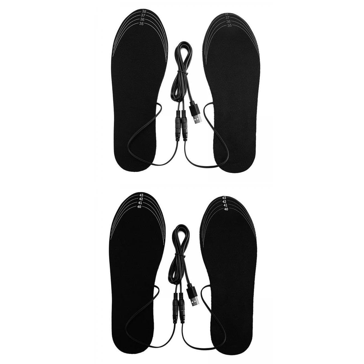 JAZZY PEARLS® 2X Heated Shoe Insoles Warm Socks Feet Heater USB Foot Winter Warmer Pads-Sporting Goods-Winter Sports-Accessories-Hand & Foot Warmers-2 Pair USB Heated Shoe Insoles-image-32