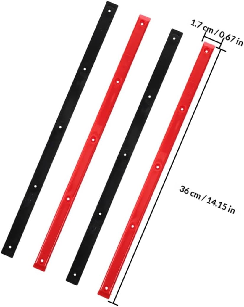 4pcs Anti-Collision Skateboard Rails for Longboard Decks, Sturdy Wear-Resistant Plastic Replacement Skateboard Rails, Professional Skateboarding Accessories for Deck Protection
