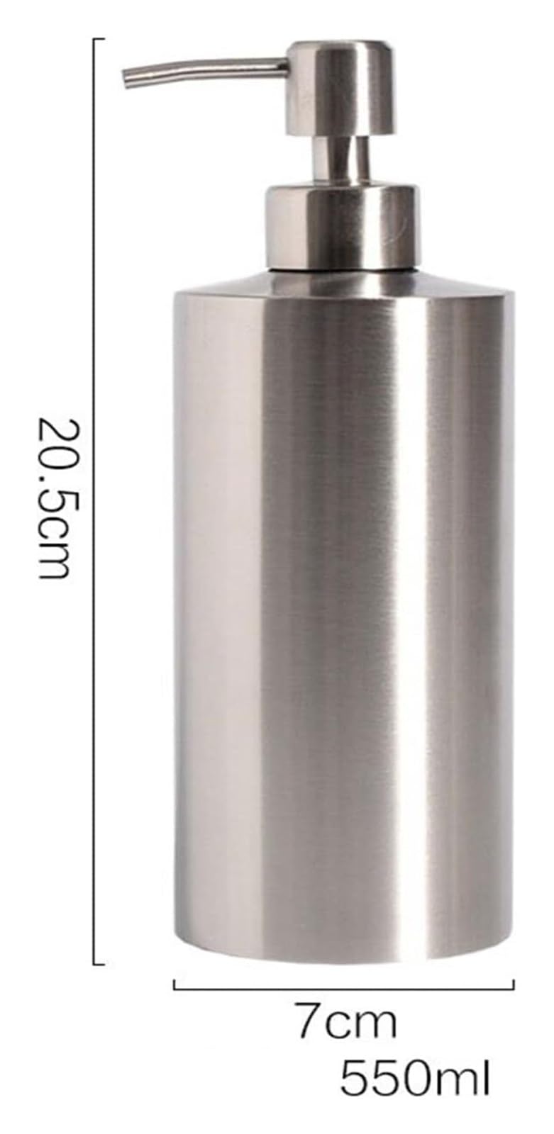 Dispensador de jabón de cerámica, botella de loción recargable, botella dispensadora de jabón, botella de loción de acero inoxidable 304 simple y moderna, botella de prensa de metal for baño, champú f