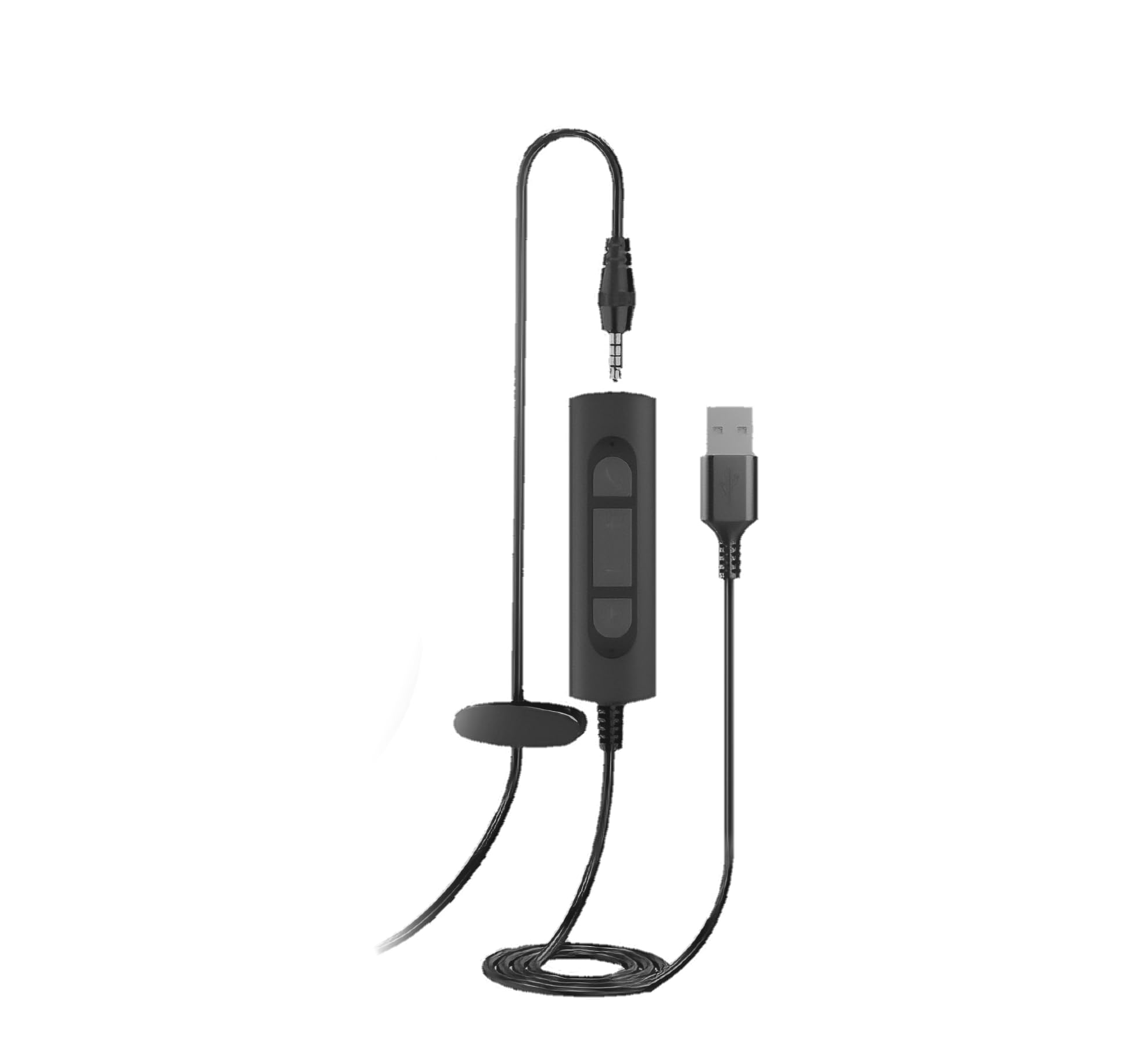 UC35 zestaw słuchawkowy stereo z kablem – USB i wtyczka jack 3,5 mm, podwójny mikrofon z redukcją szumów, głośnik HD 40 mm, sterowanie inline, lekki do biura i domu