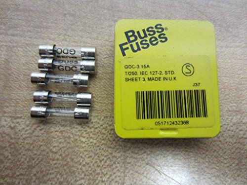 Bussmann GDC-3.15A Buss Fuse 3.15A 250V GDC315A (Pack of 5)