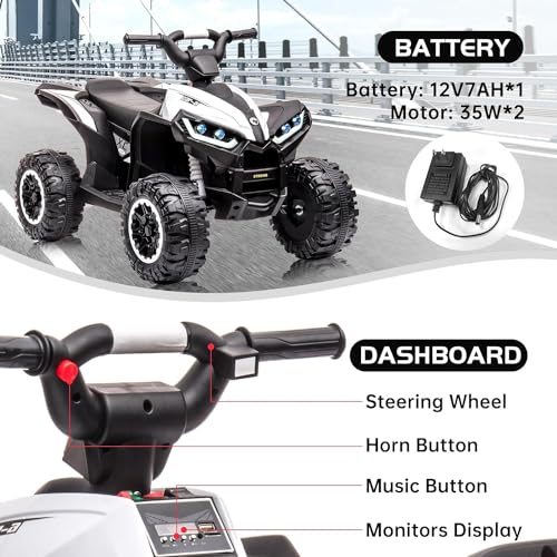 GarveeLife 12V Kids ATV Pink