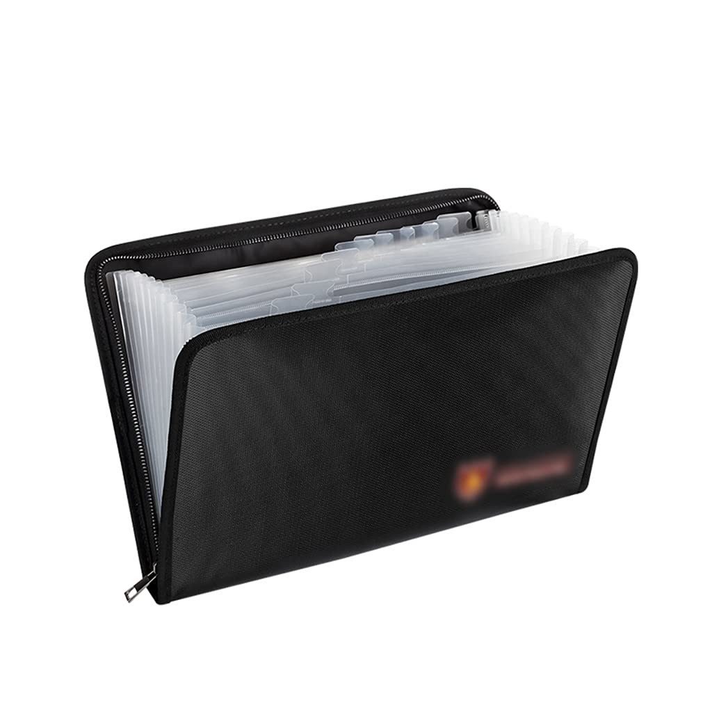JFGCTYHXY Document organiser, Document Holder with Zipper, Bag A6 Fire and Water Resistant, Important Folder(Clear)