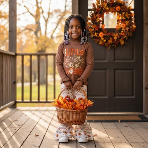 Image of Unique Baby 2 Piece Girls Double Ruffle Leggings and Long Sleeve Shirt Clothes Set Kid and Toddler Girl Outfit