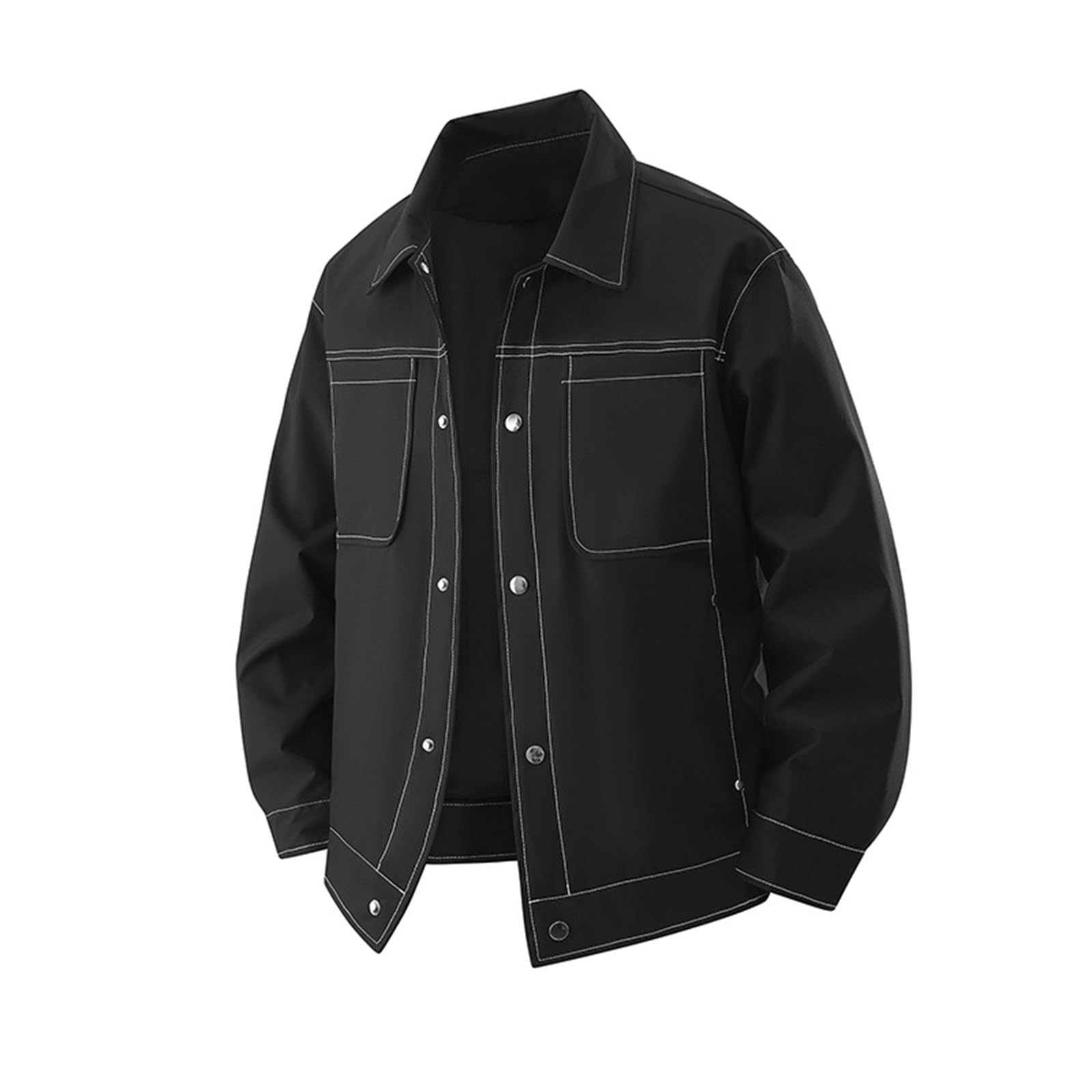 Giacca Casual da Uomo, da Lavoro, con Colletto Oversize, Resistente e alla Moda, per l'uso Quotidiano, Comoda e Ampia.