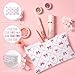 HSDSH 30pcs Pink Bow Makeup Bag Coquette Cosmetic Bags for Women Elegant Bow Preppy Pink Pouch Travel Toiletry Bag Bow Themed Valentine's Day Gifts for Women Girls