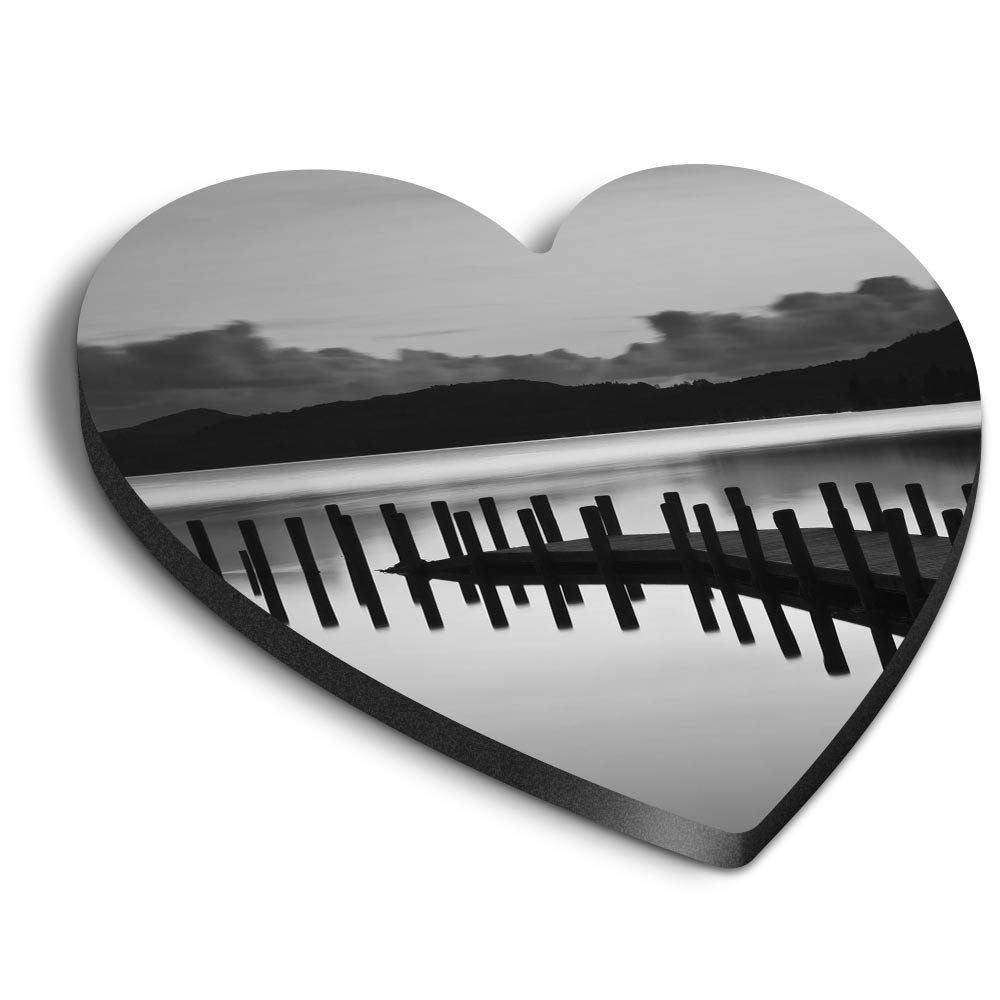1 x Heart MDF Magnets - Coniston Water Lake District England 36185