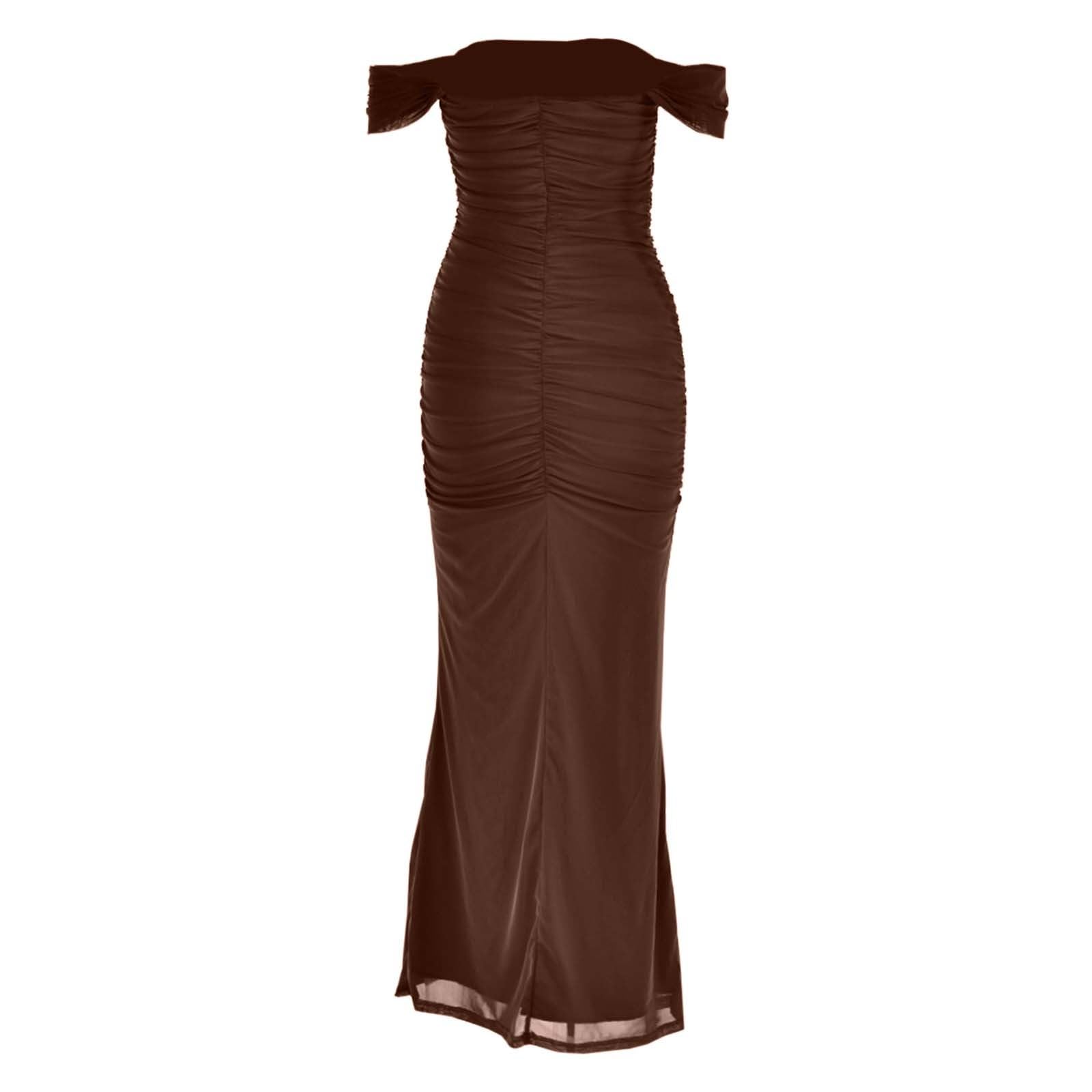 Damen Freizeitkleid Elegantes Figurbetontes Midikleid EIN Schulter Rückenfrei Party Sommer Frühling Büro Abendkleid Vielseitig Bequem