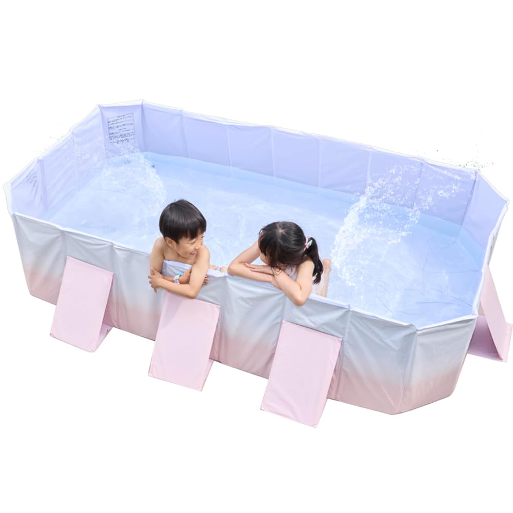 Amazon | プール 2.1m 2.5m 大型 折り畳みプール 空気入れ不要 【子供