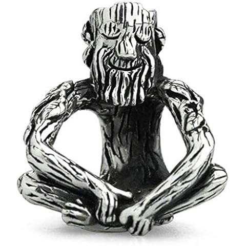 OHM Wood-ent Beads with Sterling Silver Cover