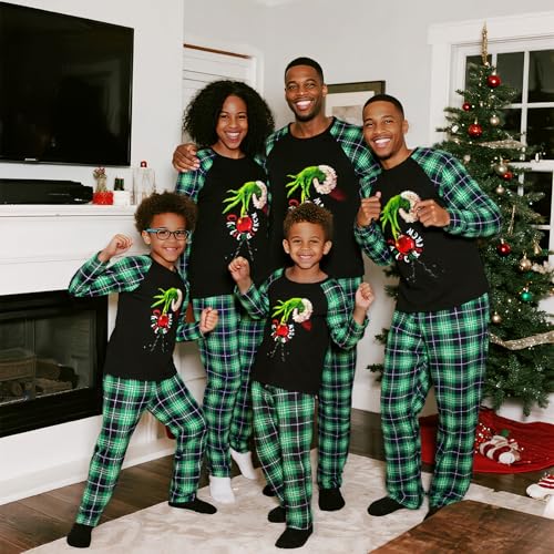 Manooby Christmas Pajamas for Family,Christmas Pajamas Matching Sets,Xmas Pjs for Men (M,PJs- 03)2