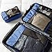 Amazon Essentials 4-Piece Packing Cubes Travel Accessories Set, Luggage Organizer with Double Zipper, Mesh Top, 100% Polyester, Small/Medium/Large/Slim, Blue (Previously Amazon Basics)