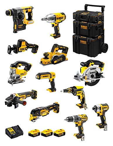 Kit DWK1202 (DCD796 + DCH273 + DCG405 + DCF887 + DCF889H + DCS331 + DCS391 + DCS355 + DCP580 + DCS369 + DCL050 + DCF620 + 3 Batterien 5,0 Ah + Ladegerät + Caddy 3en1)