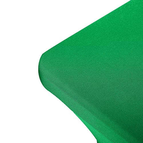 Image of Peomeise 4FT Spandex Table Cover Rectangular Stretch Spandex Tablecloth (Emerald,4FT)