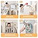 12 in 1 Toddler Slide Set for Kids Outdoor Toddlers Playset with Basketball Hoop, Ring Toss, Indside/Outside Playground Climber Toy for Children (White Grey)