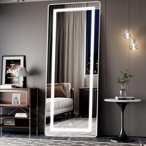 Image of Creative Arts n Frames LED Wall Mount HD Mirror with 3 Color Light Tone for Home Wall Living Room Bedroom Bathroom Hotel Decor Items (18x48 Full Length Rectangle)