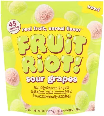 Generic - Fruit Riot Candy Frozen Sour Grapes, 8 OZ 2 Pck