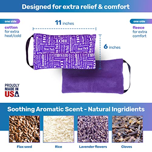 Microwavable Heating Pad, for Aching Joints, Menstrual Pain & Sore Muscles, Aromatic Relief Heating Pad – Purple, HTP Relief - Thumbnail 2
