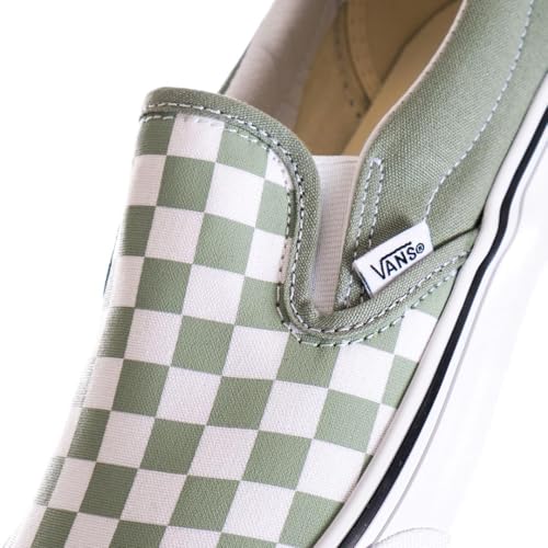 Vans Vans Classic Slip-On Unisex Shoes Size 11, Color: Color Theory Checkerboard-Green