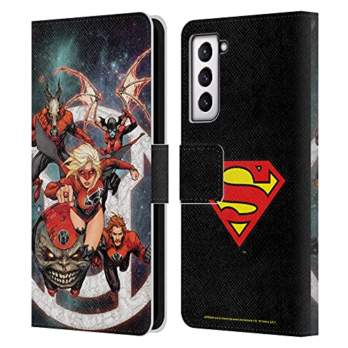 Head Case Designs Officially Licensed Superman DC Comics New 52#30 Supergirl Comic Art Leather Wallet Case Compatible with Samsung Galaxy S21 5G