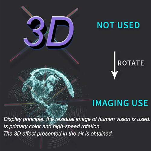 3d hologram fan 45cm 177 in 4-blade hd led spinning holographic projector display transparent compact for retail advertising and home decor