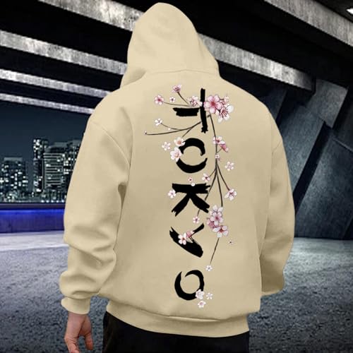Graphic Hoodies For Men - Flower Print Sweatshirt Long Sleeve Casual Pullover Loose Fit Fall Top Daily Holiday Vacation Wear3