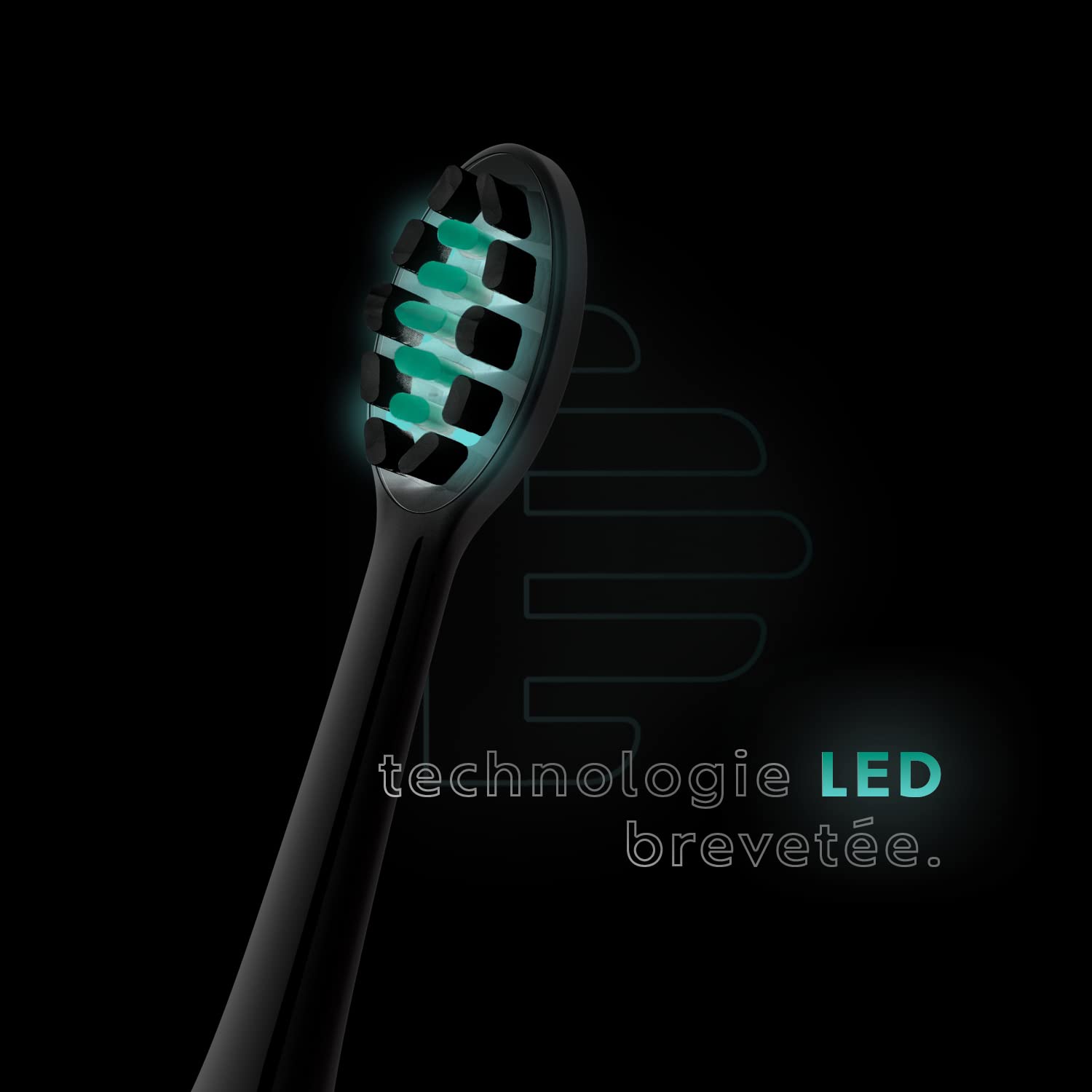 La Divergente Elektrische Schallzahnbürste – mit LED-Technologie – antibakteriell durch Studie – Akku 1 Monat – minimaler Soft-Touch-Griff – 3D Wavy Bürsten – leise < 50 dB
