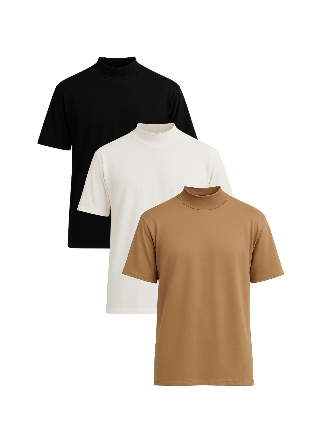 Kit 3 Blusa Masculina Oversized Manga Alongada Gola Alta Algodão Streetwear