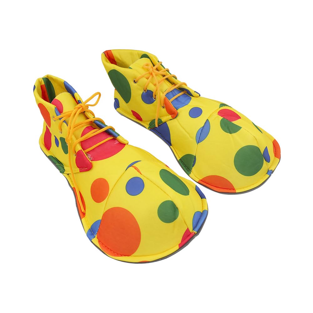 Sarini Chaussures de Clown Fournitures de Costume de Clown Grandes Chaussures de Clown Arc-en-Ciel pour la fête d'halloween Accessoires de déguisement de Clown Accessoires de Costume de Cosplay