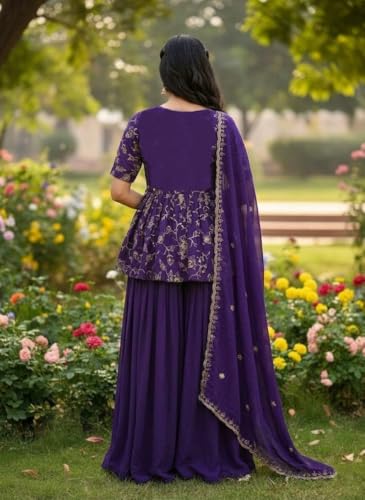 Image of Xomantic Fashion Womens Short Kurta With Anarkali Plazzo With Dupatta Set