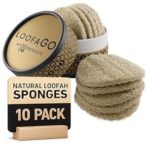 LoofaGO (10-Pack) Natural Loofah Sp...
