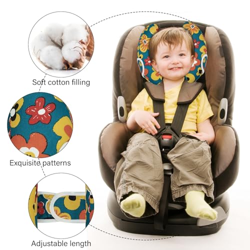 Image of XIGGA Baby Travel Pillow Soft and Comfortable Banana-Shaped, Adjustable Size Stroller Car Pillow Suitable for Boys and Girls.