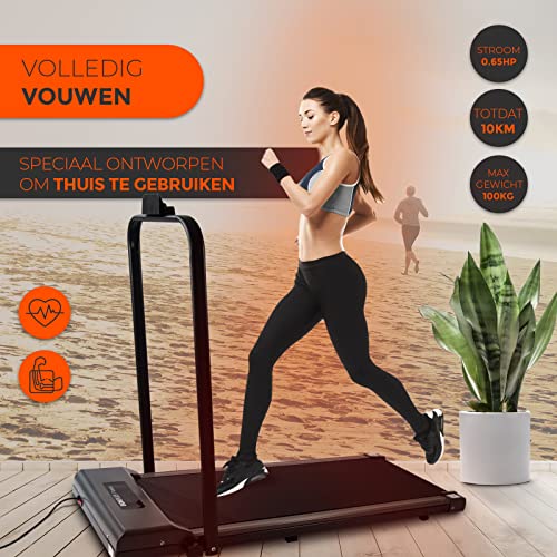 Bonplus BP | Ultraslanke Opvouwbare Loopband | tot 10 km/u | 12 Centimeter in Hoogte | Opvouwbaar en Gemakkelijk op Te Bergen | Maximaal Gewicht 100kg | Loopband Slim - Afbeelding 7