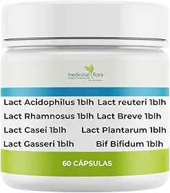 Mix Pool Probióticos Turbinado Mais Completo 8 Cepas Lactobacillus - 60 Cápsulas