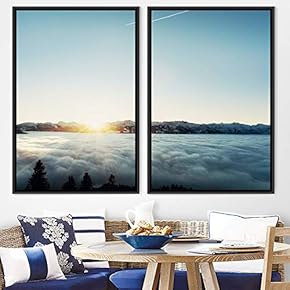 signwin 2 Piece Framed Canvas Wall Art Colorful...